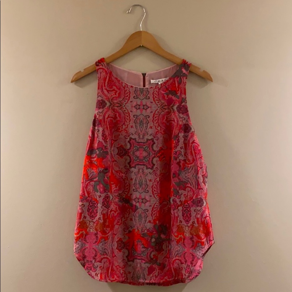 Cabi 127 Pink Paisley Sleeveless Top Small